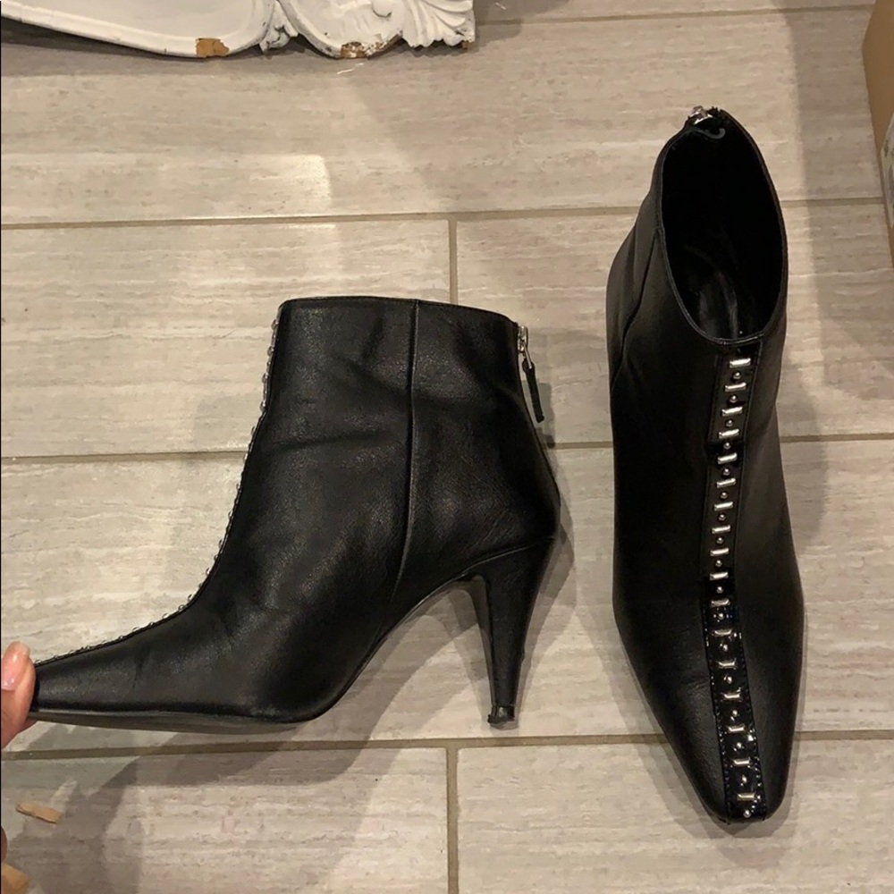 Studded Black Zara Heeled Boots